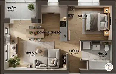 L15 eladó lakás alaprajz