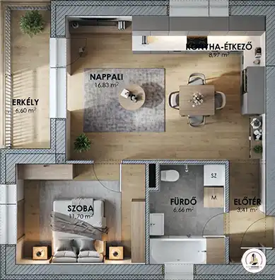 L16 eladó lakás alaprajz