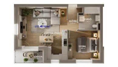 L17 eladó lakás alaprajz