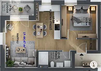 L9 eladó lakás alaprajz